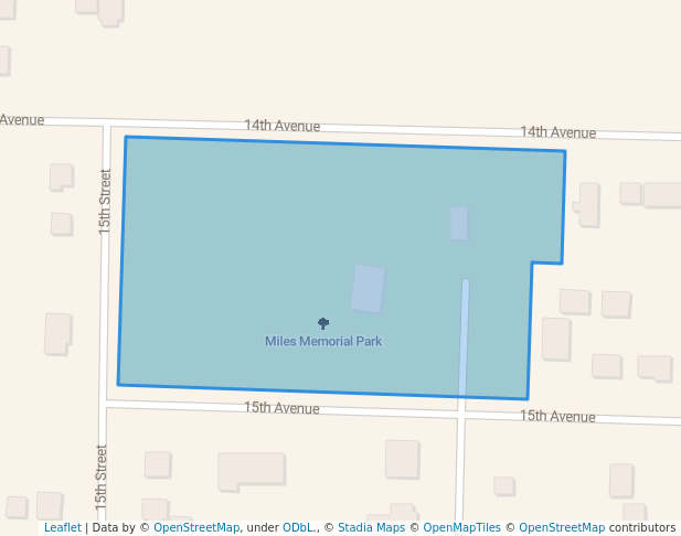 walking in Miles Memorial Park map in Viola