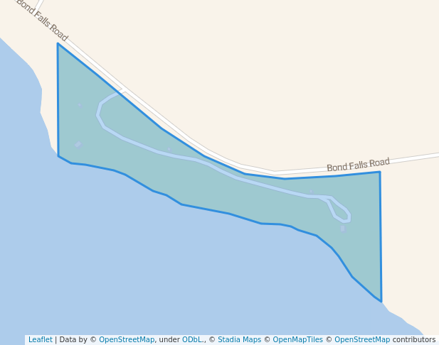 walking in Bond Falls Day Use Area map in Trout Creek