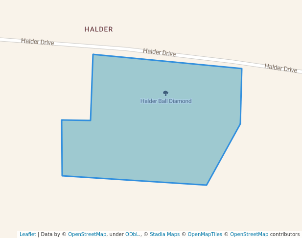 walking in Halder Ball Diamond map in Mosinee