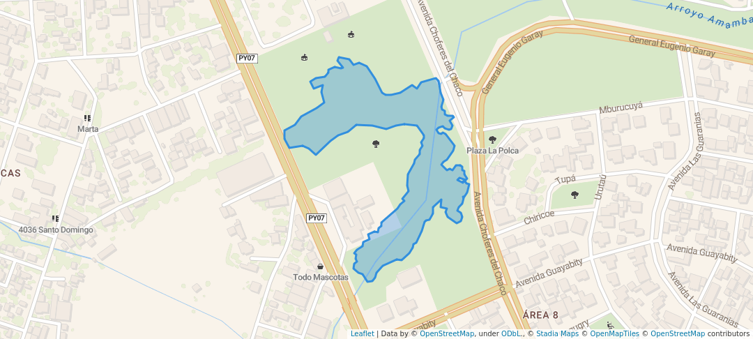 walking in masa verde map in Ciudad del Este