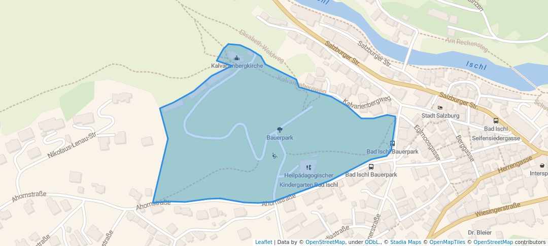 walking in Bauerpark map in Bad Ischl
