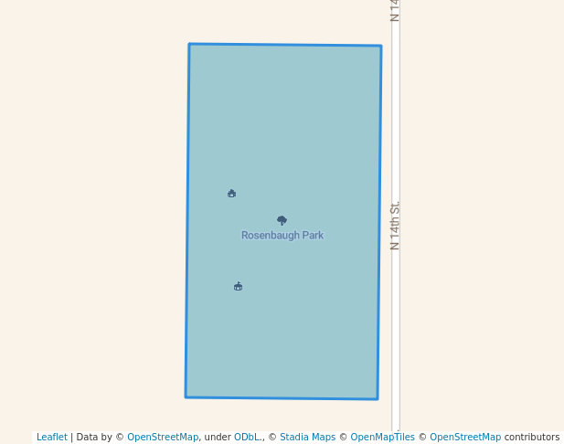 walking in Rosenbaugh Park map in Carter Lake