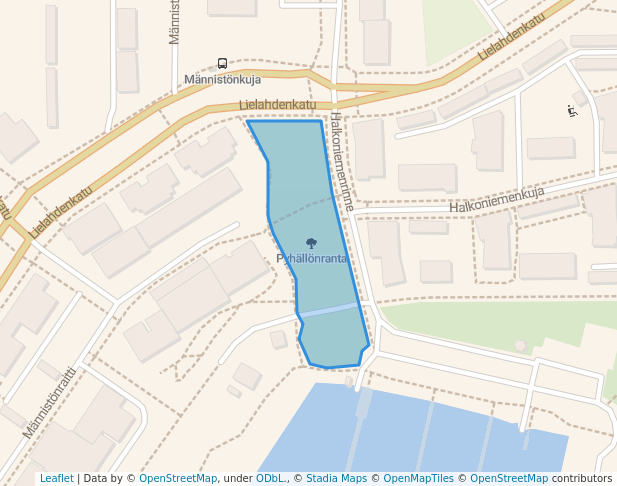 walking in Pyhällönranta map in Tampere