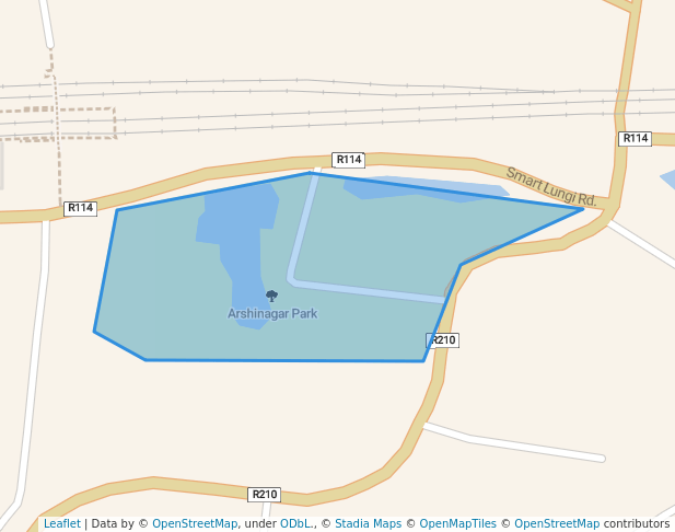 walking in Arshinagar Park map in Narsingdi