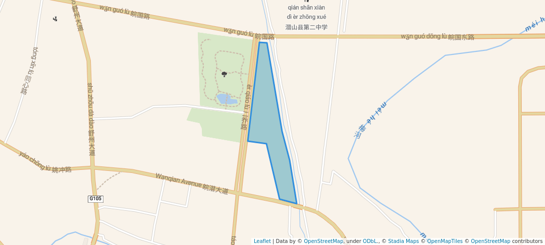 walking in 二乔公园 map in An Qing Shi