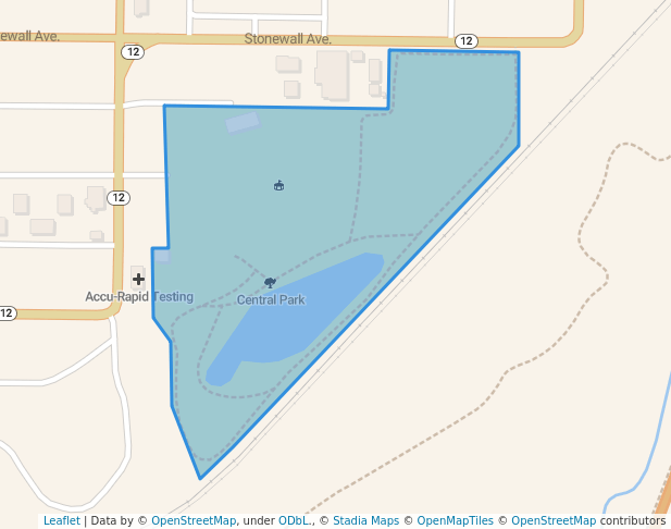 walking in Central Park map in Trinidad