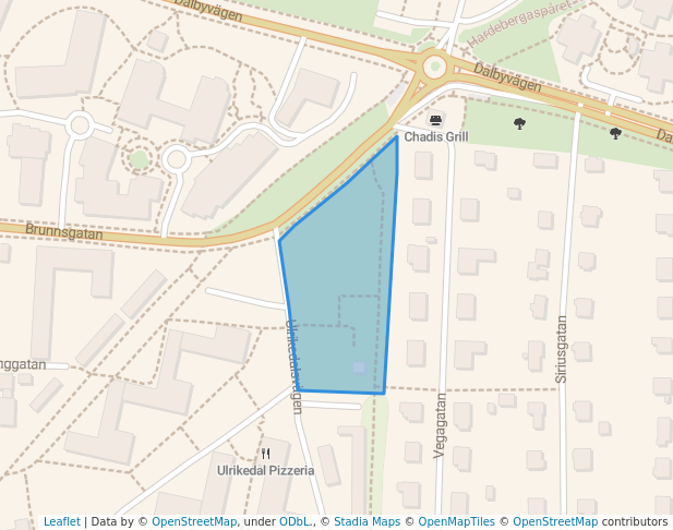 walking in Vegaparken map in Lund