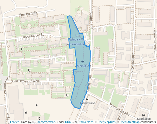 Grünzug Ost in Freising | Map and Routes