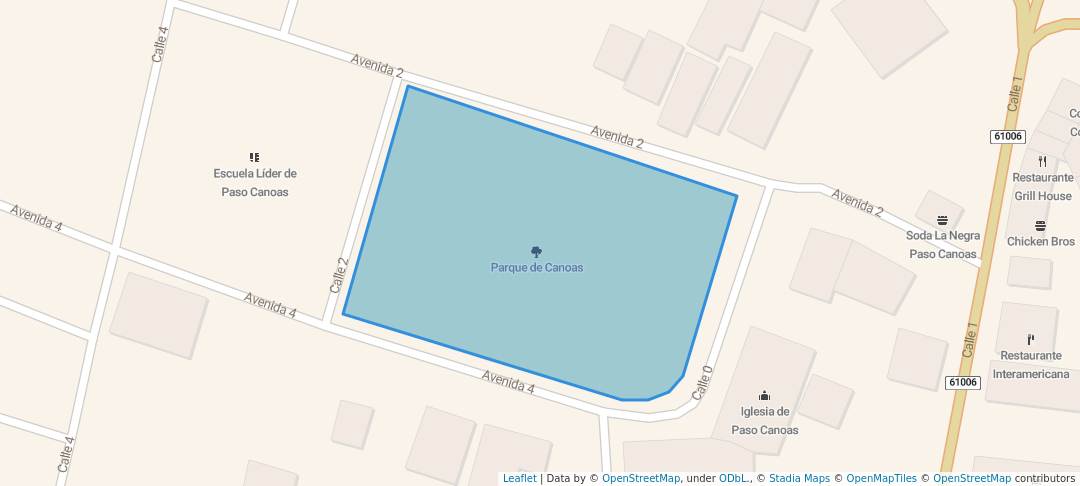 walking in Parque de Canoas map in Paso Canoas