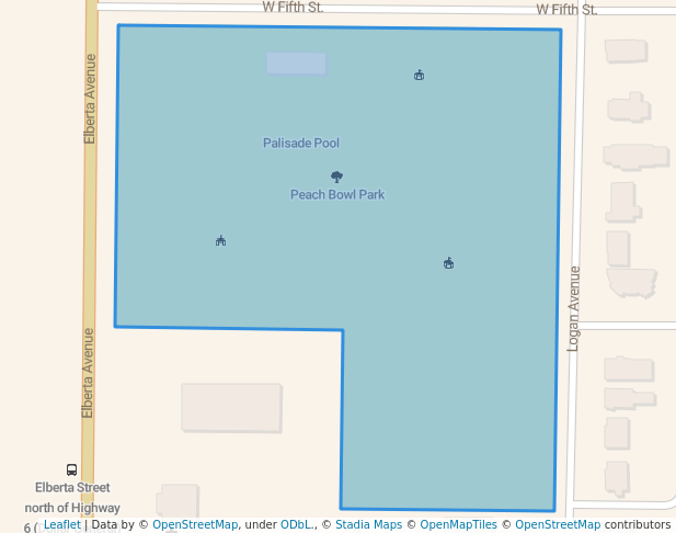 walking in Peach Bowl Park map in Palisade