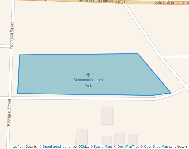 walking in Subramaniapuram Park map in Karaikudi