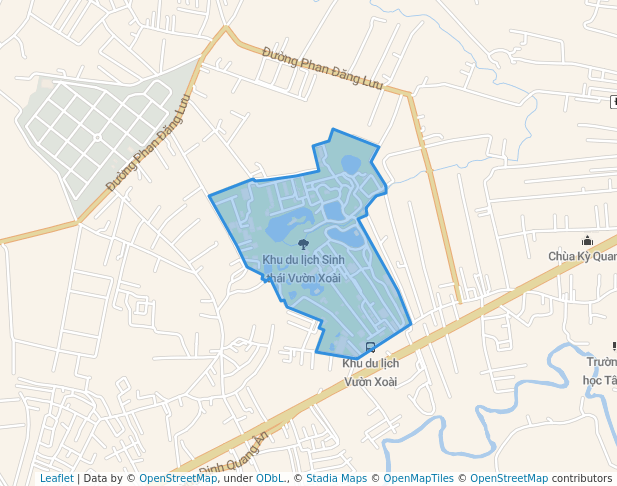 walking in Khu du lịch Sinh thái Vườn Xoài map in thành phố Biên Hòa