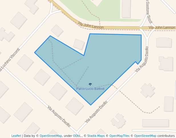 walking in Parco Lucio Battisti map in Rimini