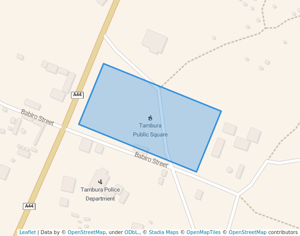 walking in Tambura Public Square map in Tambura