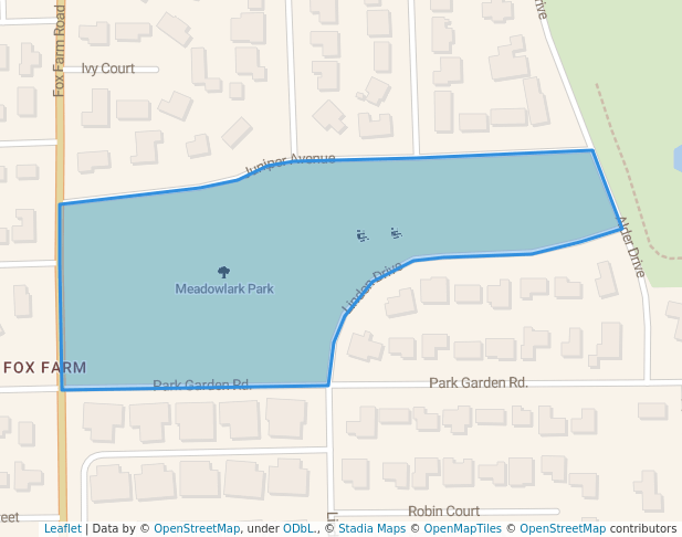 walking in Meadowlark Park map in Great Falls