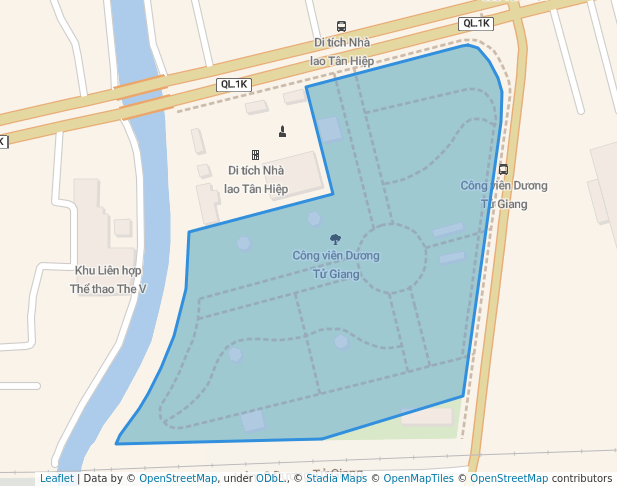 walking in Công viên B5 map in thành phố Biên Hòa