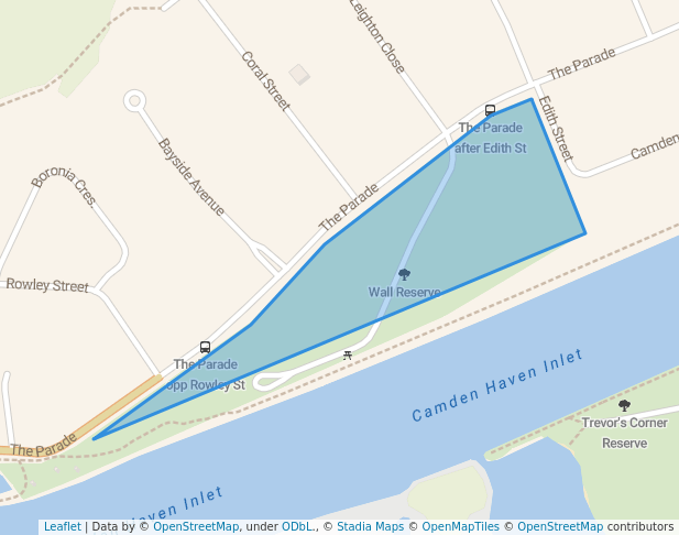 walking in Wall Reserve map in North Haven