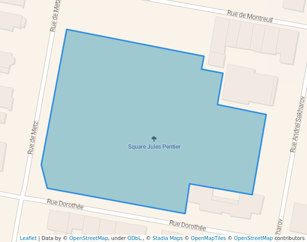 walking in Square Jules Pentier map in Le Touquet-Paris-Plage