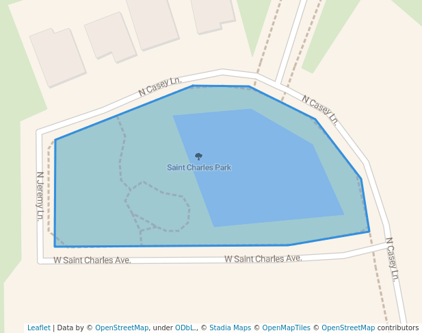 walking in St Charles Park map in San Tan Valley