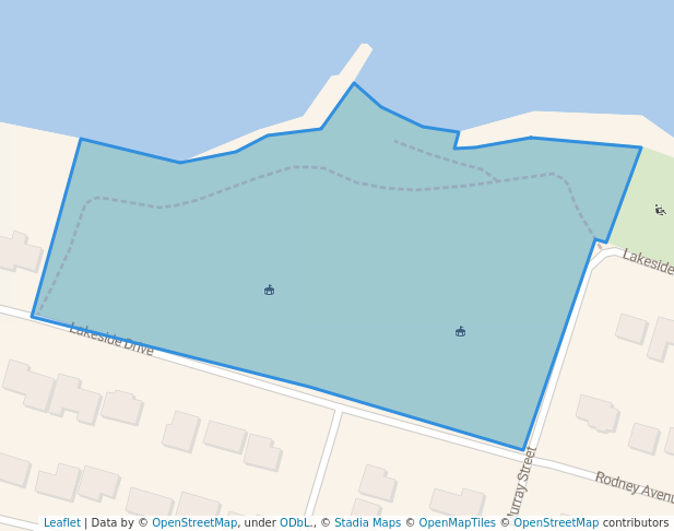 walking in Murray Street Park map in Grimsby