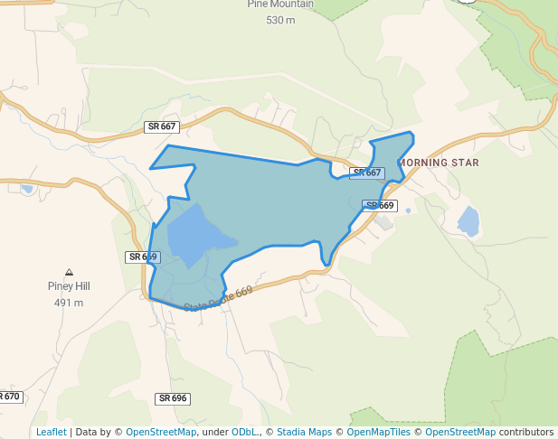walking in Lake Arrowhead Park map in Luray