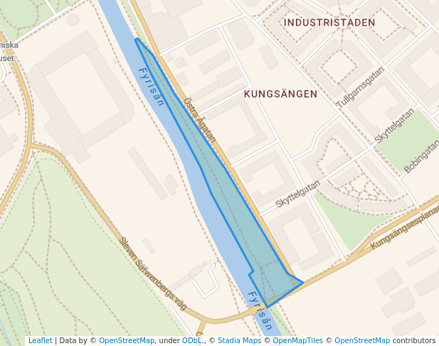 walking in Tullgarnsparken map in Uppsala