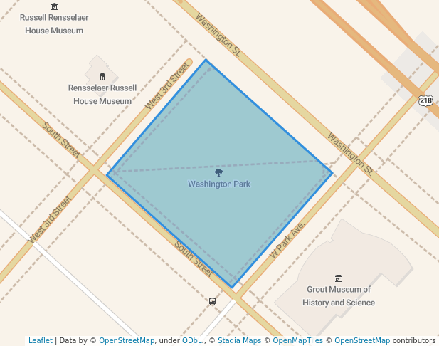 Washington Park in Waterloo | Map and Routes
