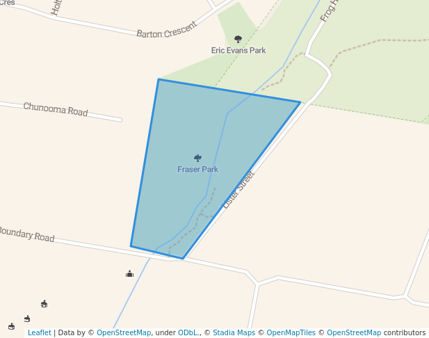 walking in Frasers Park map in North Wahroonga