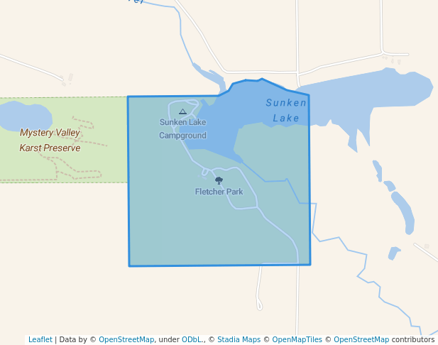 walking in Fletcher Park map in Posen