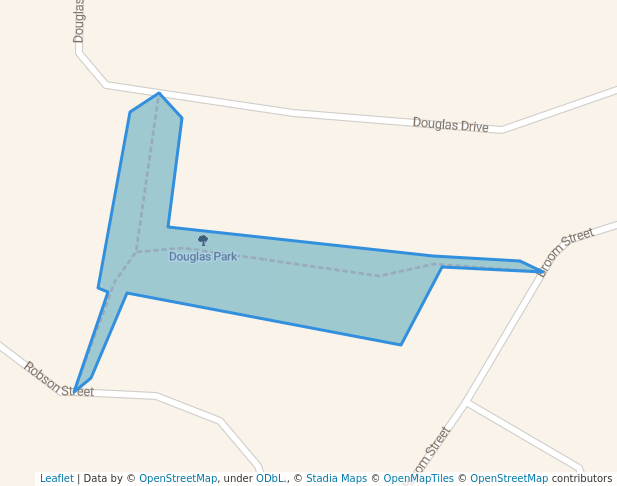 walking in Douglas Park map in Ayr