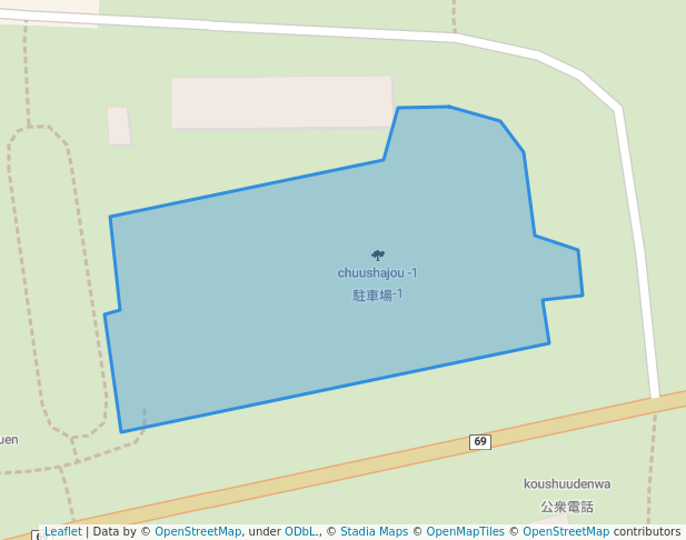 walking in 駐車場-1 map in Shinshiro