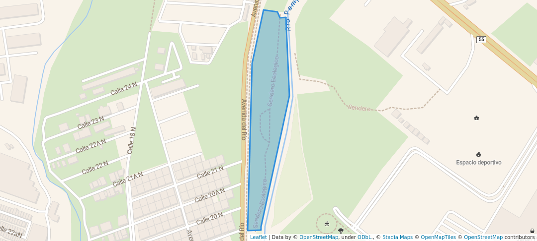 walking in Parque Playa de la Avenida del Río map in Cúcuta