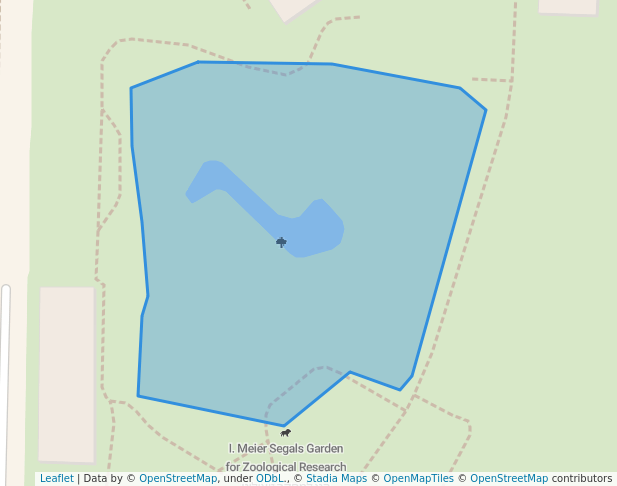 walking in Zoological Park map in Tel Aviv-Yafo