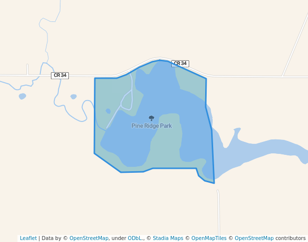 walking in Pine Ridge Park map in Herman