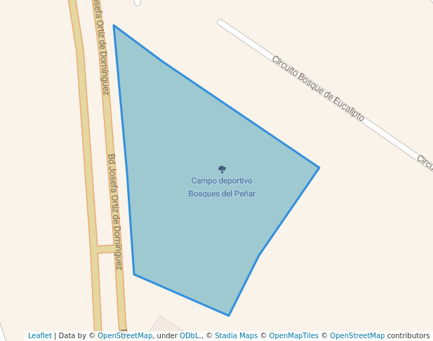 walking in Campo deportivo Bosques del Peñar map in Pachuca de Soto