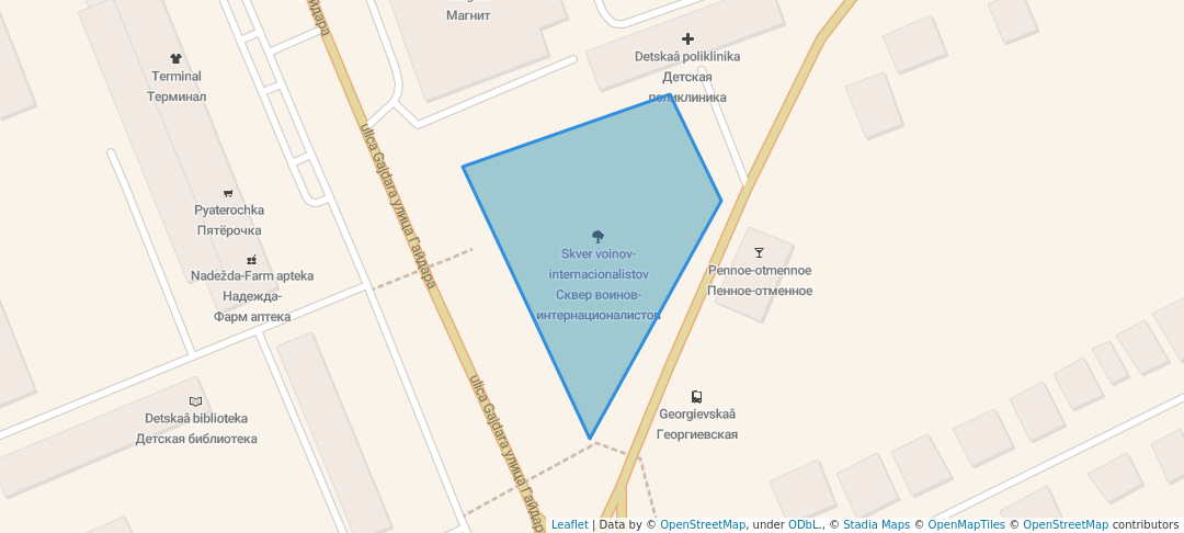 walking in Сквер воинов-интернационалистов map in Livny