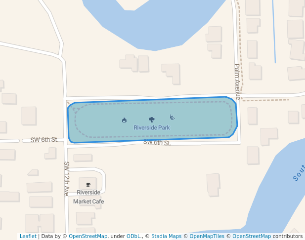 walking in Riverside Park map in Fort Lauderdale