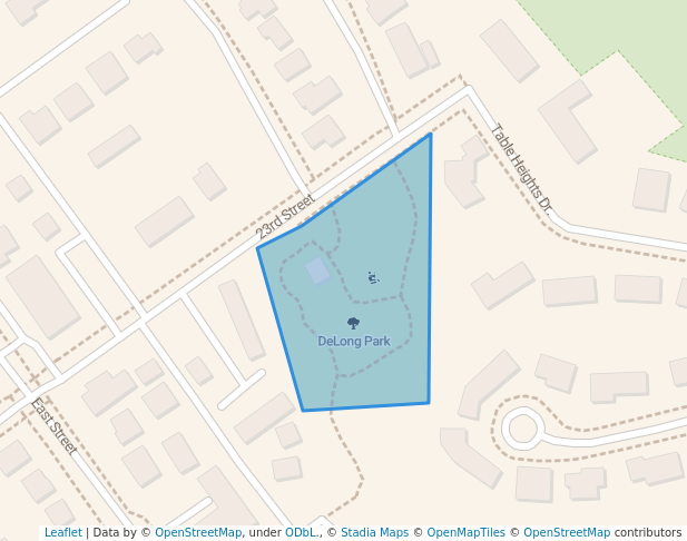 walking in DeLong Park map in Golden