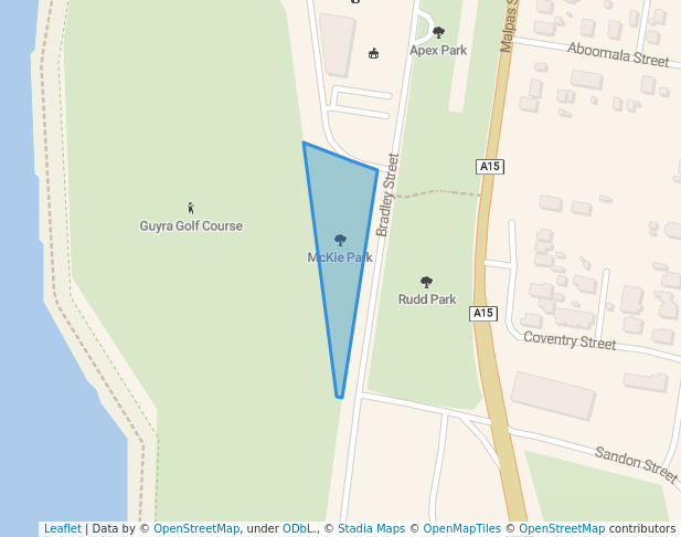 walking in McKie Park map in Guyra