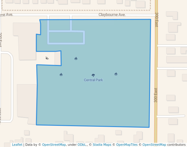 walking in Central Park map in South Salt Lake