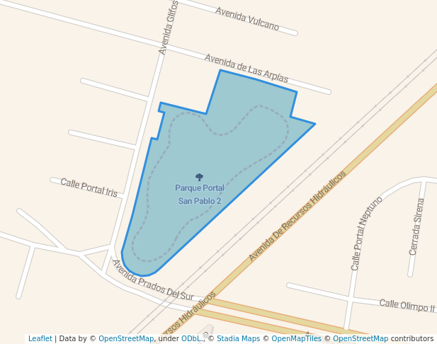 walking in Parque Portal San Pablo 2 map in San Pablo de las Salinas