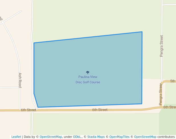 walking in Paulina View Disc Golf Course map in La Pine