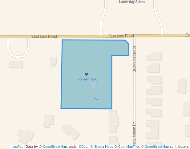 walking in Pioneer Park map in Iona