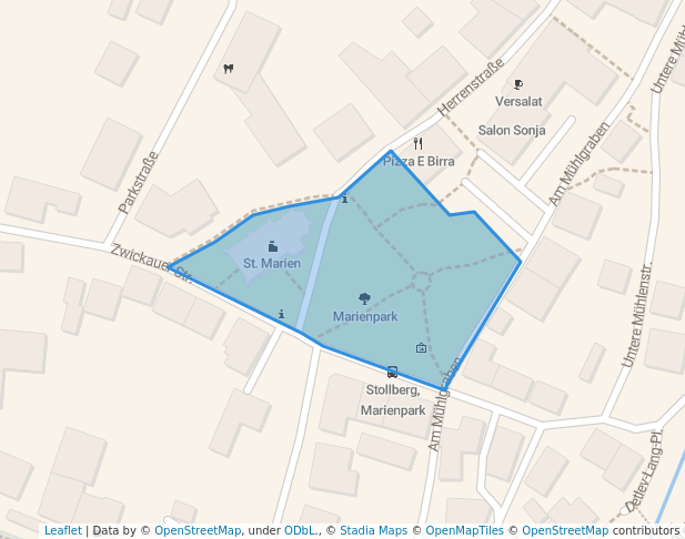 walking in Marienpark map in Stollberg/Erzgeb.
