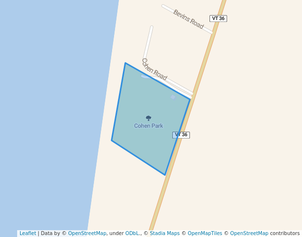 walking in Cohen Park map in Saint Albans Town