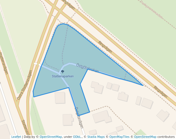 walking in Stattenaparken map in Lund