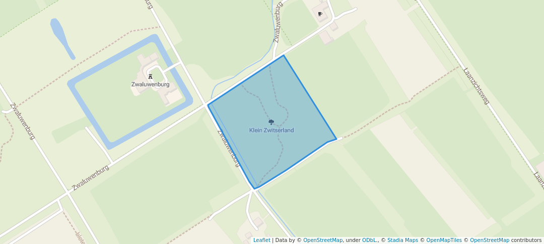 walking in Klein Zwitserland map in 't Harde