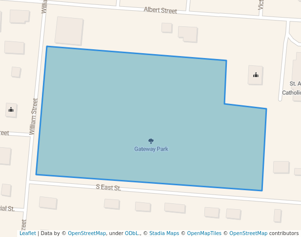 walking in Gateway Park map in Yarmouth