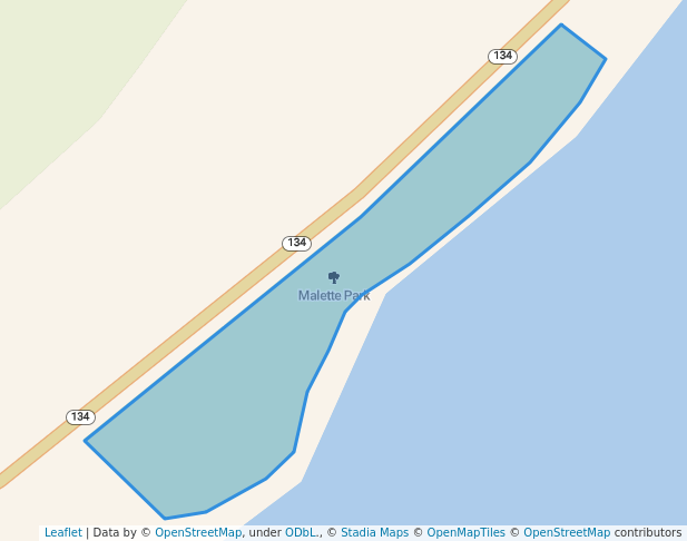 walking in Malette Park map in De Tour Village