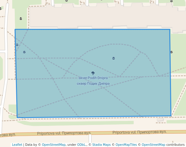 walking in Сквер "Подих Дніпра" map in Cherkasy